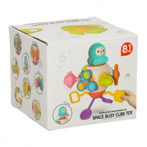 Sensora rotaļlieta-zobgrauznis 8-in1 Montessori KX3611