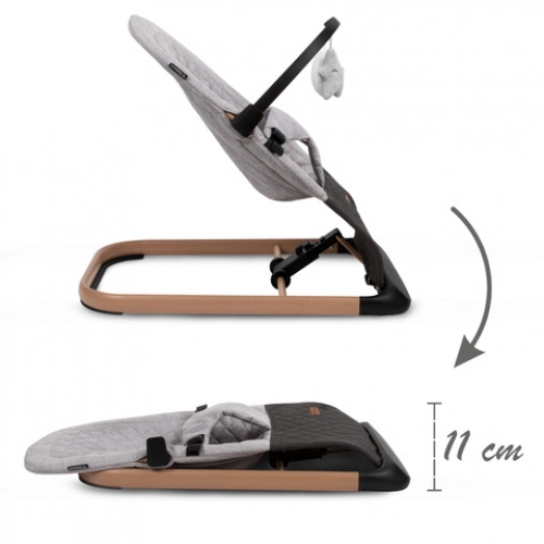 Šūpuļkrēsliņš Kidwell LARO grey wooden [A]