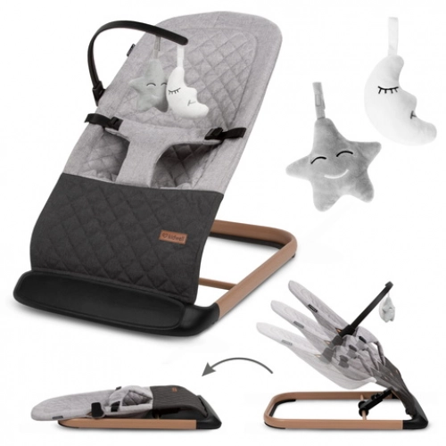 Šūpuļkrēsliņš Kidwell LARO grey wooden [A]