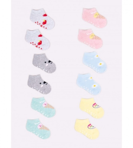 Zeķes SNEAKERS (īsās) ar zīmējumu 20/22 GIRL SKS-0008