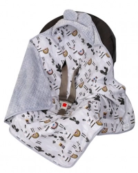 Ietinamā sedziņa autosēdeklim Grey Animals (599)