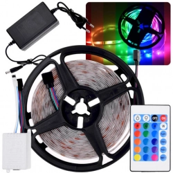LED lente (ūdensizturīga) RGB 5 m + tālvadības pults ZA4824