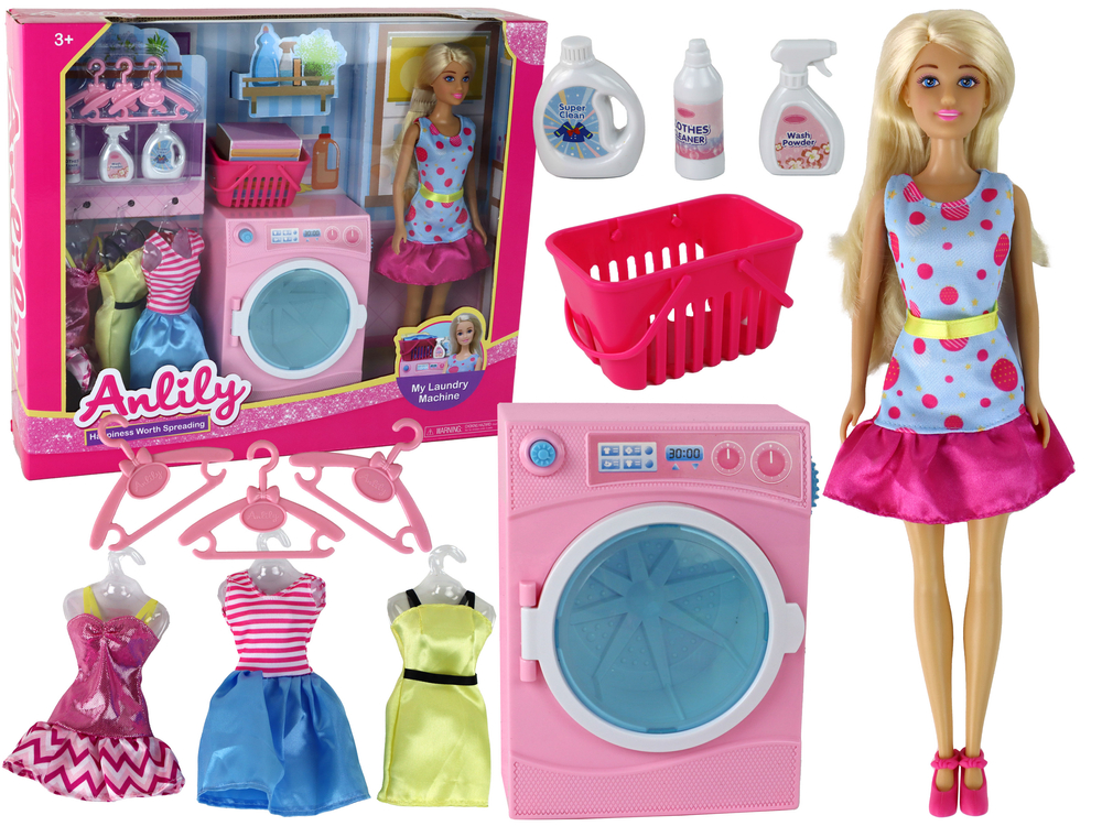 BabyBest.lv: Lelles un aksesuāri - Anlily Doll Laundry Accessory Set XXL Washing Machine, Lean, T...