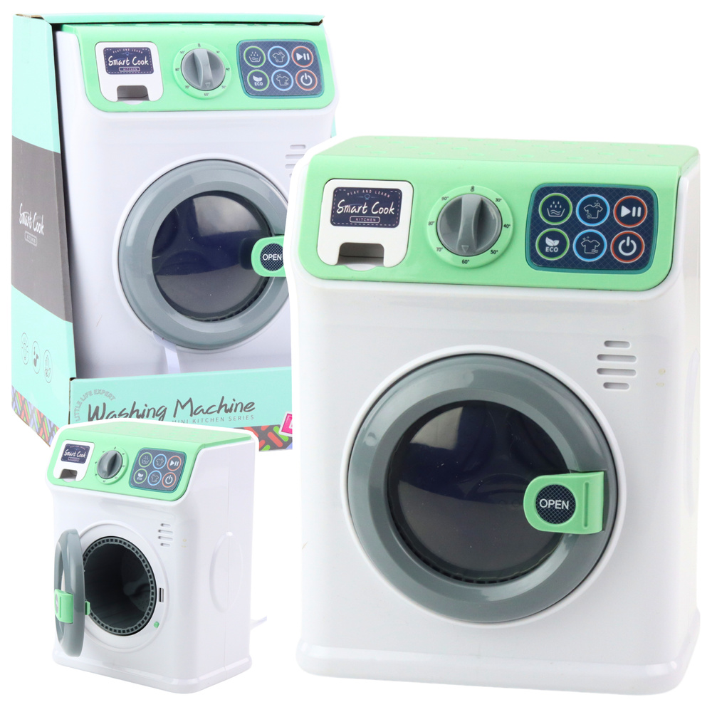 BabyBest.lv: Rotaļlietas meitenēm - Children's Washing Machine Rotating Drum Lights Sounds White...