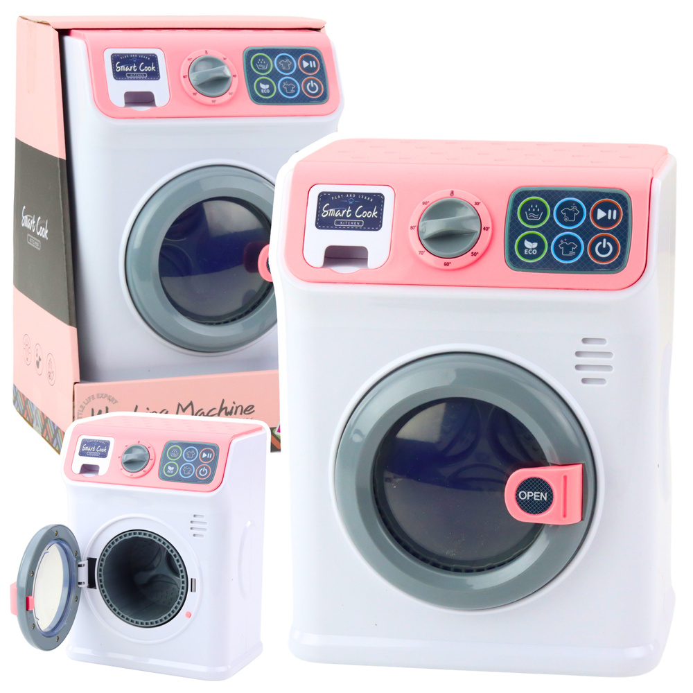 BabyBest.lv: Rotaļlietas meitenēm - Children's Washing Machine Rotating Drum Lights Sounds White...