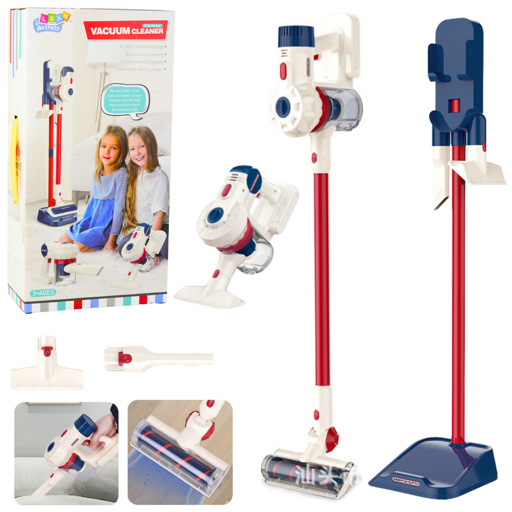 BabyBest.lv: Aktīvās Spēlēs - Upright Vacuum Cleaner Kids Cleaning Kit Lights Sounds Station W...