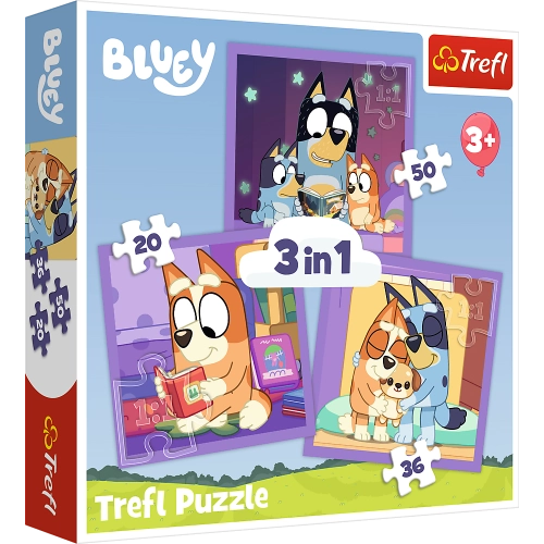 3-in-1 Puzzle - Meet Bluey Trefl 34895
