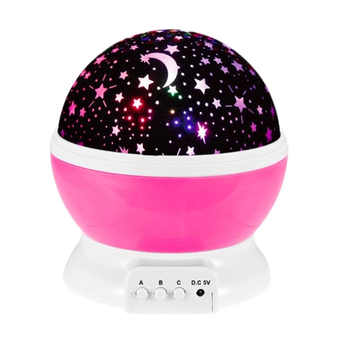 360° Rotating Star Projector LED Night Light Pink