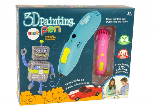 3D PRINTER PEN SET + CARTRIDGES STENCILS INSTRUCTION COLOUR PINK