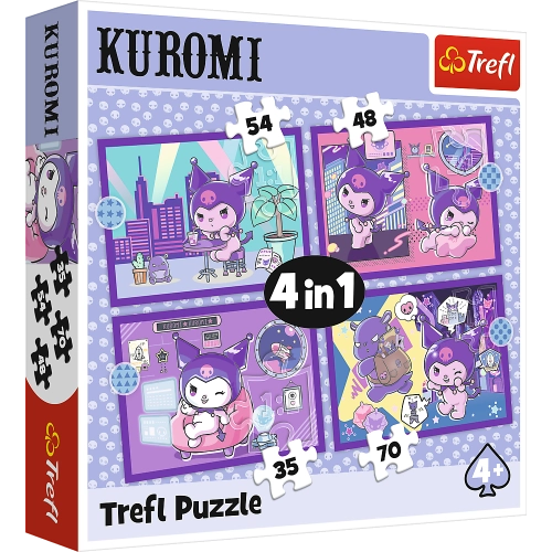 4-in-1 Puzzle – Kuromi's Day – Hello Kitty Trefl 34676