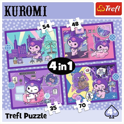 4-in-1 Puzzle – Kuromi's Day – Hello Kitty Trefl 34676