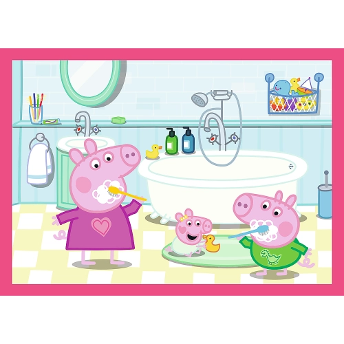 4-in-1 Puzzle (12, 15, 20, 24) – Peppa Loves Adventures – Trefl 34672