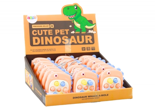 Arcade Game Whack A Mole Letters Dinosaur Orange