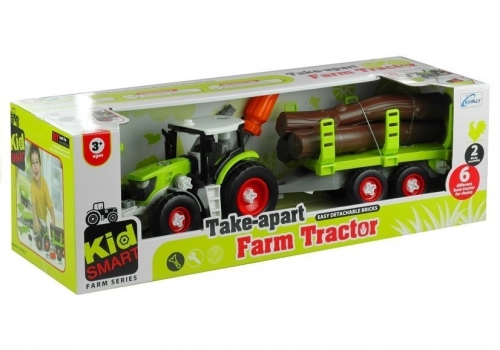 Assembly Tractor with Trailer for Wood Transport Screwdriver