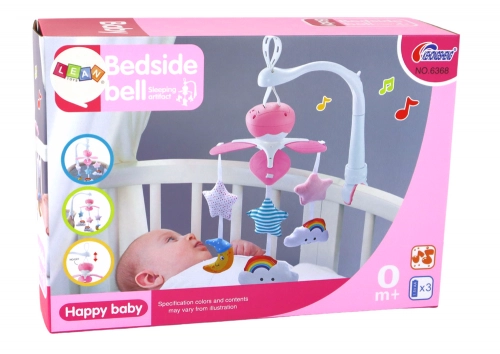 Baby Bed Carousel Sky Sound Pink