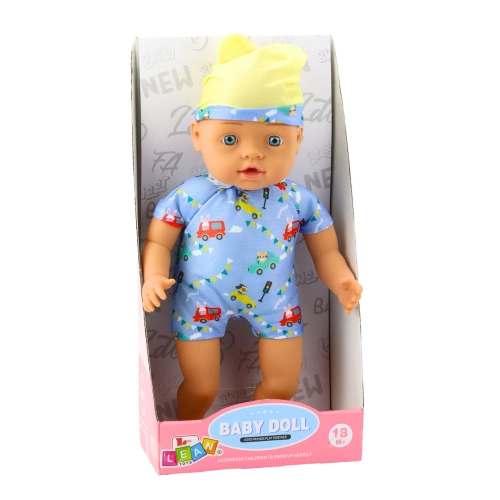 Baby Doll Blue Clothes with Patterns Hat with Ears 31cm