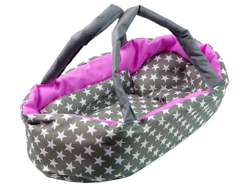 Baby Doll Stroller 2-in-1 Carrier Bag Pink Stars