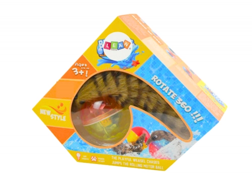 Ball with Fluffy Ferret Tail Interactive Bath Toy