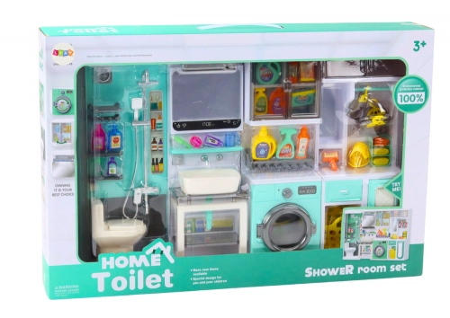 Bathroom Play Set 4in1 Shower Toilet Washing Machine Accessories