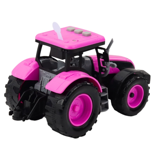 Battery Operated Farm Tractor Lights Sounds Pink