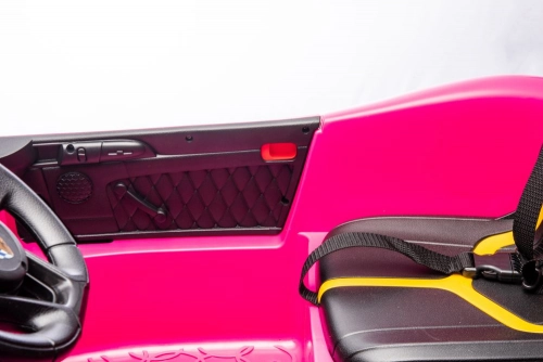 Divvietīgs bērnu elektromobilis S322 Pink 4x4