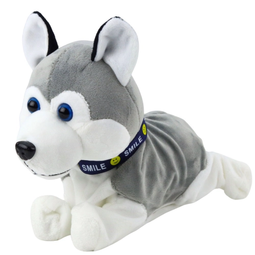 Battery-Powered Interactive Husky Plush Dog Moves Makes Sounds