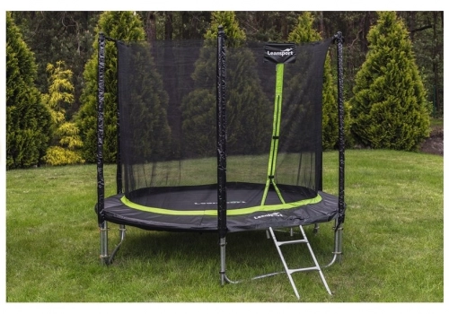 Батут с защитной сеткой и лестница 305 см (10ft)  SPORT PRO Green