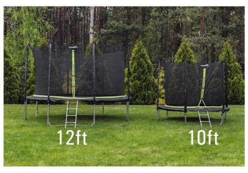 Батут с защитной сеткой и лестница 305 см (10ft)  SPORT PRO Green