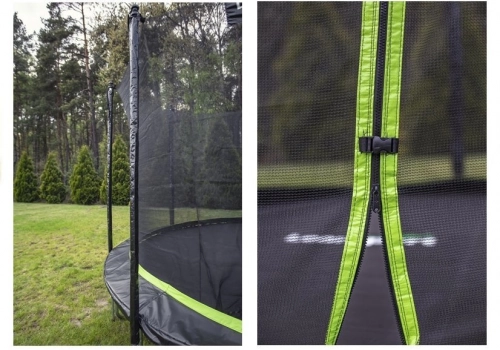 Батут с защитной сеткой и лестница 366 см (12ft) SPORT PRO Green