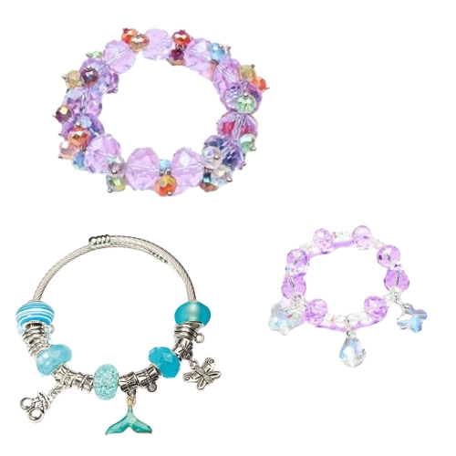 Beauty Set Jewelry Bracelet Beads Hairpin Mermaid Tail 48pcs