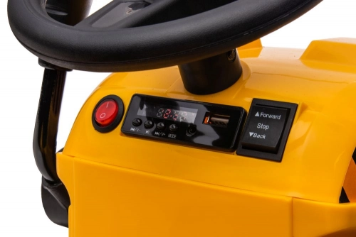 Bērnu elektriskais traktors ar piekabi S617 Yellow