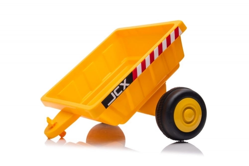 Bērnu elektriskais traktors ar piekabi S617 Yellow