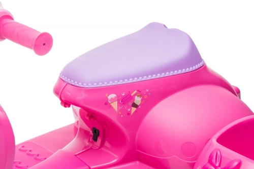 Детский трицикл на аккумуляторе Ice Cream Shop JT5258 Pink
