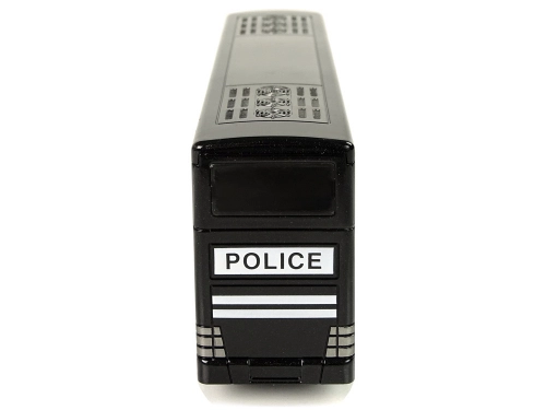 Black Double-decker Police Bus with Pull Down Sound