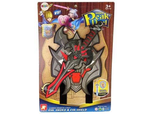Black Warrior Sword Shield Set in EVA Foam.