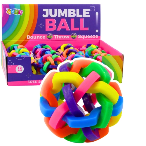 Braided Rubber Ball Sensory Play Ball Colorful 7.5cm