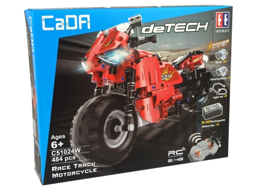 CADA Building Blocks Set Remote Controlled Motorcycle 2.4G 484 pcs
