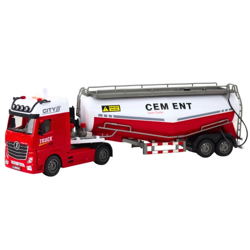 Cement Tanker Truck with Water Pouring Function, Lights and Sounds