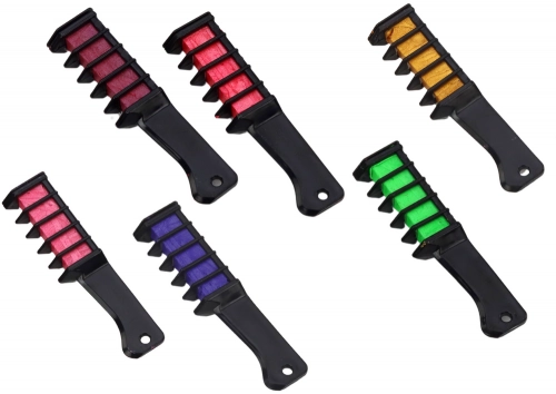 Chalk Hair Coloring Set 6 Pieces Shiny