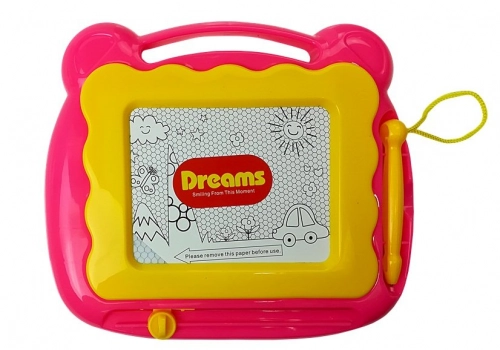 Children's Pusher with Whiteboards for Drawing Pink