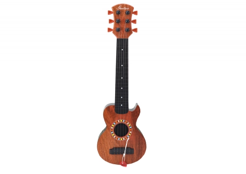 Children's Toy Guitar, Brown Wood Pick