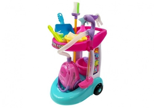Cleaning Set on a Cart with Vacuum Cleaner