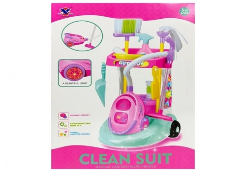 Cleaning Set on a Cart with Vacuum Cleaner