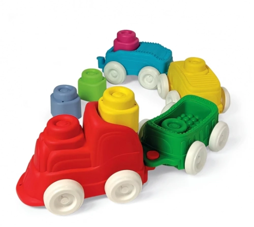 Clemmy Sensory Color Train Locomotive, Wagons & Soft Blocks Clementoni 17961