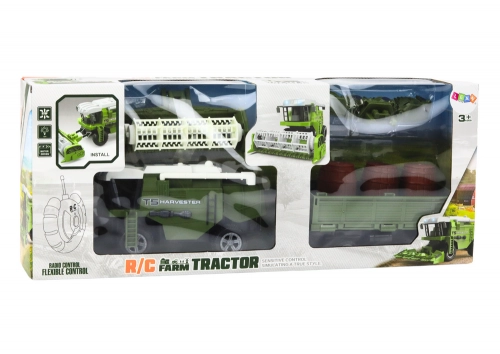Tālvadības kombains ar piekabi "Agricultural Machine Grain RC" Green