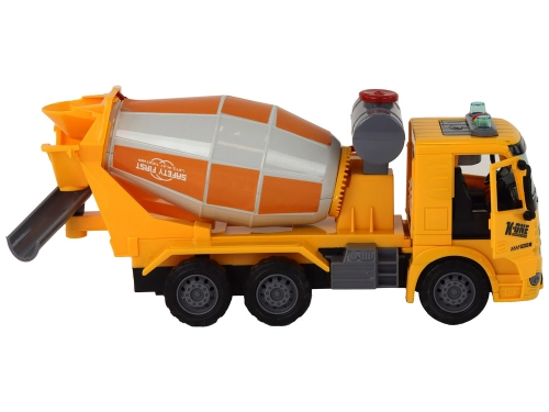 Concrete Mixer Truck Swivel Pear Sound Light Yellow 1:16