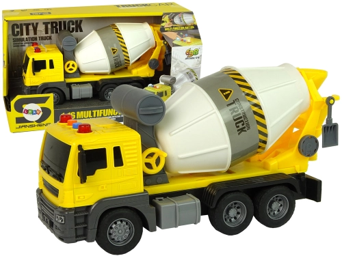 Concrete Mixer Yellow Rotating Bucket Sound Lights