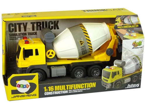Concrete Mixer Yellow Rotating Bucket Sound Lights