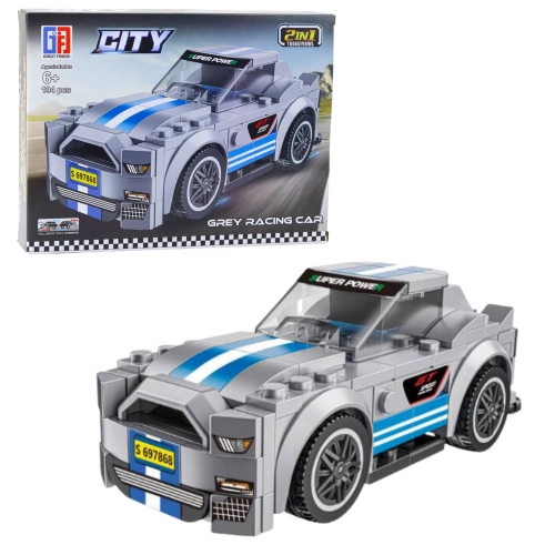 Construction Blocks 2in1 Car Robot Pull-Back Drive 194-216 pcs Mix