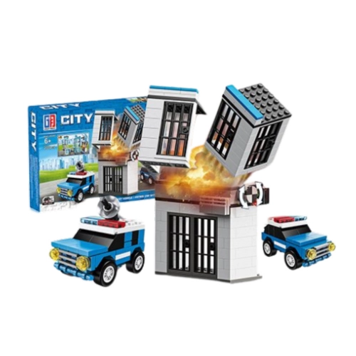 Construction Blocks Police Station Buildings 190-213 pcs.
